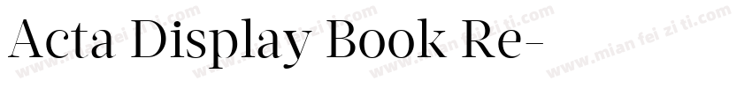 Acta Display Book Re字体转换